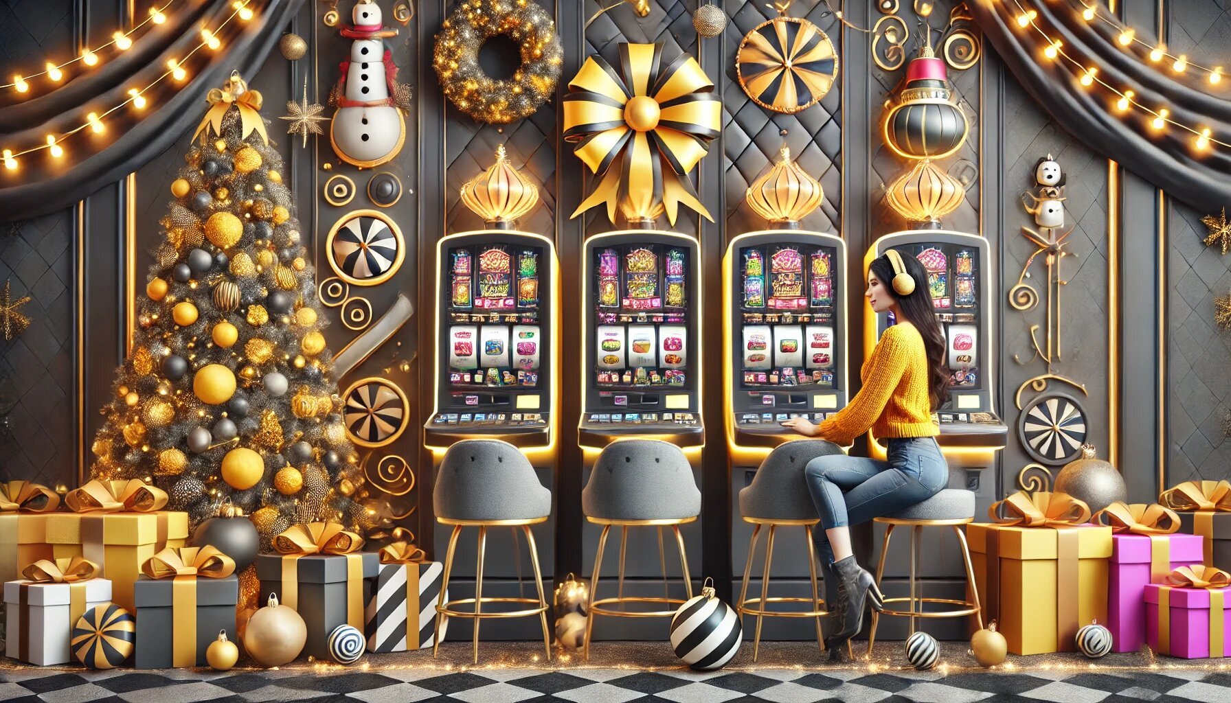 Holiday-themed slot machines